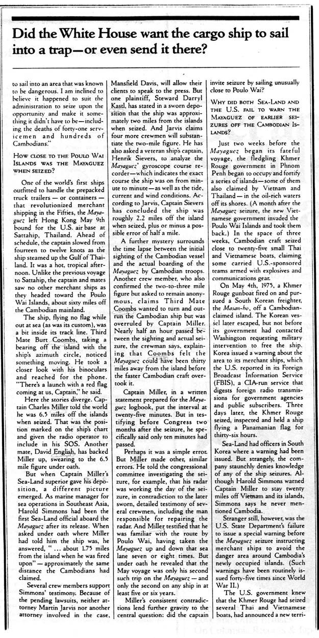 News and Opinion page 2 in Rolling Stone Magazine The Fiasco behind Fords Finest Hour